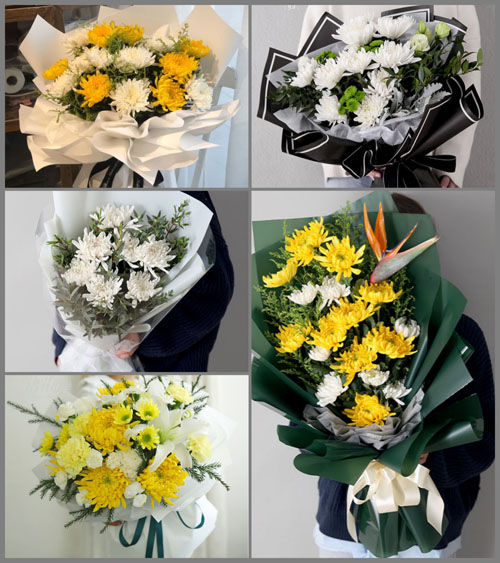 山东青岛胶州市胶西镇天仙屯村白事花束代送